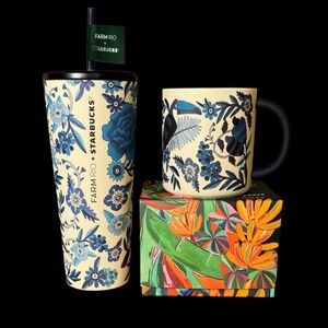 🌿 Starbucks x FARM Rio Limited Edition Drinkware Set - NWT